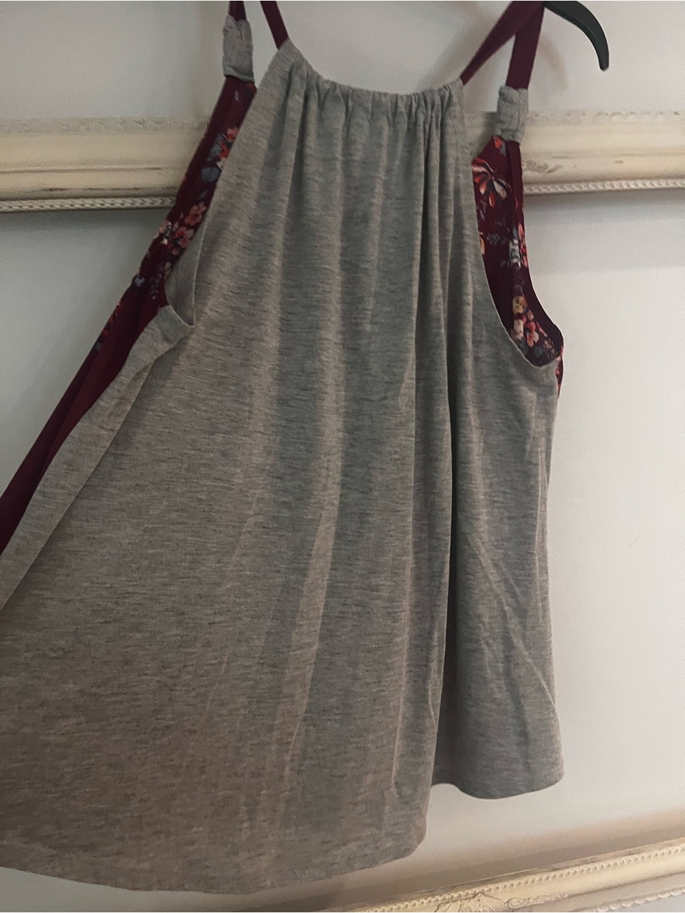 Rewind Burgundy Floral Lace-Trim Camisole - Picture 3 of 5